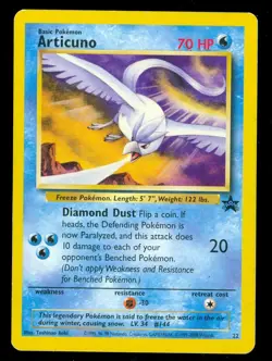 Pokemon ARTICUNO 22 PROMO - HEAVY PLAY - Image 1