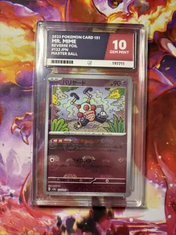 Pokemon 151 sv2a Japanese - Mr. Mime Masterball Reverse Holo 122/165 - ACE 10 - Image 1