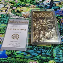 Pokemon Burger King Gold-Plated Card Mewtwo #150 Pokeball Card - Image 4