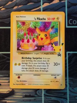POKEMON CELEBRATIONS CLASSIC COLL. #24 BIRTHDAY PIKACHU HOLO - NM - Image 1