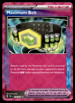 Maximum Belt 117/131 ACE SPEC Rare Prismatic Evolutions Pokemon Holo LP - Image 1