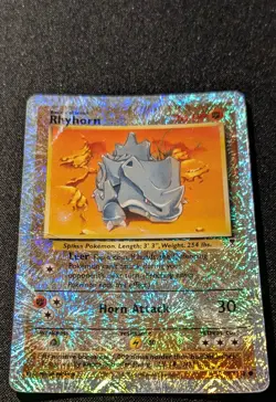 Pokemon LEGENDARY COLLECTION - #90/110 Rhyhorn - Reverse Holo - ENG - Damaged - Image 4