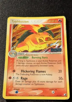 Pokemon EX UNSEEN FORCES - #17/115 Typhlosion - Reverse Holo - ENG - Damaged - Image 4
