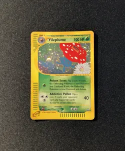 Pokemon AQUAPOLIS - #H31/H32 Vileplume - Holo - ENG - SWIRL - Damaged/Altered - Image 3