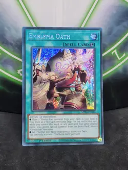 Yugioh Emblema Oath MP24-EN146 Prismatic Secret Rare 1st Edition NM - Image 1