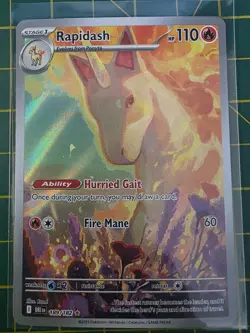 Pokemon TCG Destined Rivals Rapidash Card 189/182 IR NM Condition - Image 1