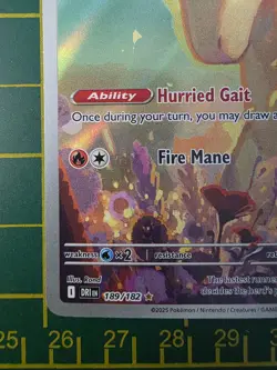 Pokemon TCG Destined Rivals Rapidash Card 189/182 IR NM Condition - Image 3