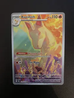 Pokemon TCG Destined Rivals Rapidash Card 189/182 IR NM - Image 1