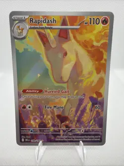 Pokemon TCG Destined Rivals Rapidash Card 189/182 IR NM - Image 1