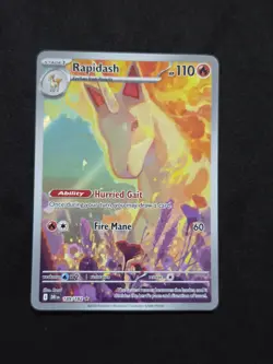 Pokemon TCG Destined Rivals Rapidash Card 189/182 IR NM Condition - Image 2