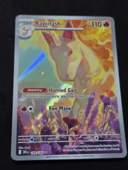 Pokemon TCG Destined Rivals Rapidash Card 189/182 IR NM Condition - Image 3