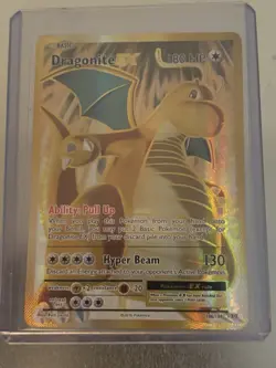 (READ DESC) LP-MP Pokemon Dragonite EX Full Art Holo 106/108 Evolutions Card - Image 1