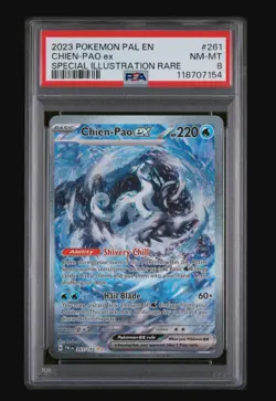 Pokemon TCG Chien-Pao EX Holo Card Paldea Evolved 261/193 S.I.R PSA 8 - Image 2