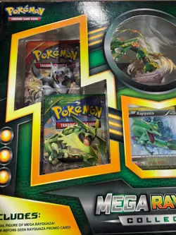 Pokemon Mega Rayquaza Collection Box English Promo Card & Figure - Image 3