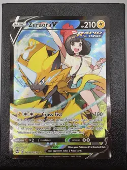 Zeraora V TG16/TG30 Silver Tempest Trainer Gallery Rare Holo Card Pokemon TCG NM - Image 1
