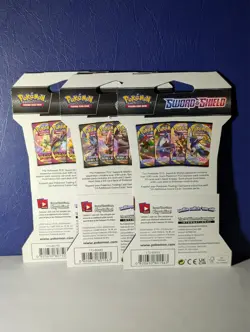 Pokemon Sword and Shield Multiple Set Sleeved Booster Packs Sealed 3 Packs cards - Image 2