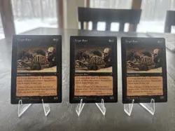 MTG Crypt Rats Visions Regular Card Light Play Condition 3x - Image 1