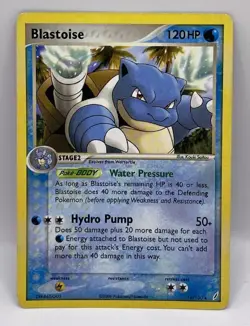 Blastoise 14/100 Rare Crystal Guardians LP Pokemon Card - Image 1