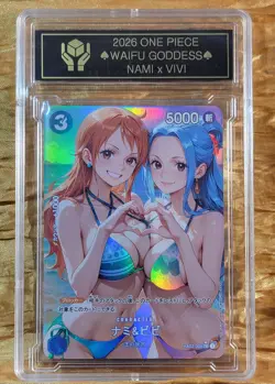 NAMI x NEFERTARI VIVI Waifu Goddess Prism Refractor Card CUSTOM MADE Black label - Image 1