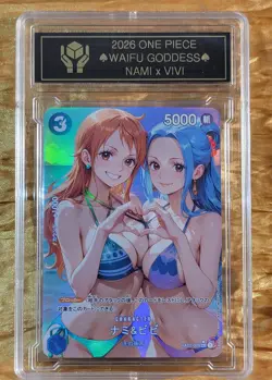 NAMI x NEFERTARI VIVI Waifu Goddess Prism Refractor Card CUSTOM MADE Black label - Image 2