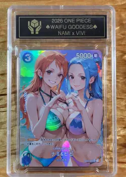 NAMI x NEFERTARI VIVI Waifu Goddess Prism Refractor Card CUSTOM MADE Black label - Image 3