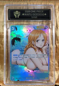 NAMI Waifu Goddess Prismatic Refractor Manga Card CUSTOM MADE Black label - Image 1