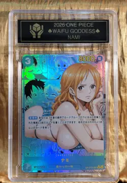 NAMI Waifu Goddess Prismatic Refractor Manga Card CUSTOM MADE Black label - Image 2