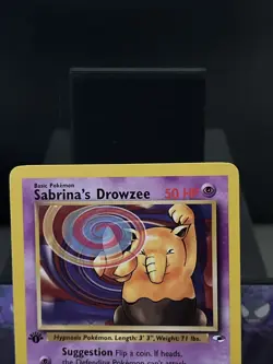 Pokemon Card Sabrina's Drowzee 92/132 Gym Heroes 1st Edition Near Mint - Image 2