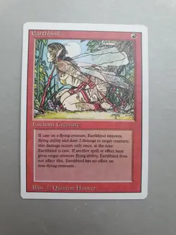Earthbind , MTG Revised Ed. (1994) Common Red Enchant Creature NM - Image 1