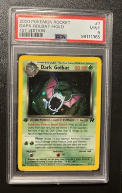 Pokemon Dark Golbat Team Rocket 1st Edition Holo Rare #7 PSA 9 Mint - Image 3
