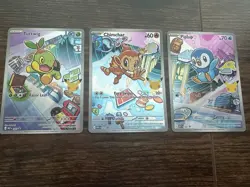 Pokemon TCG First Partner Illustration Collection Series 1 Gen 4 Sinnoh Starters - Image 1