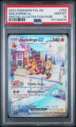 2023 POKEMON PAL EN-PALDEA EVOLVED #258 SKELEDIRGE EX PSA 10 - Image 1