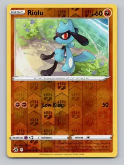 Reverse Holo Riolu 071/159 Common Crown Zenith Pokemon - Image 1