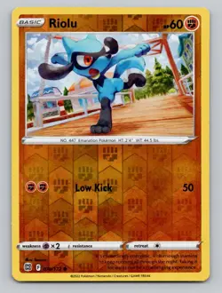 Reverse Holo Riolu 078/172 Common Brilliant Stars Pokemon - Image 1