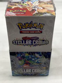 Pokemon TCG Stellar Crown Half Booster Box 18 Packs New & Sealed - Image 1