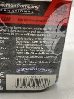 Pokemon TCG Stellar Crown Half Booster Box 18 Packs New & Sealed - Image 3