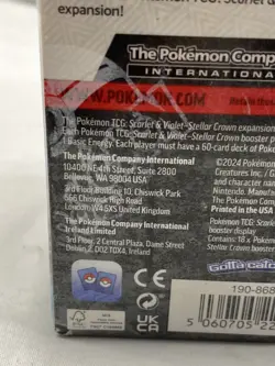 Pokemon TCG Stellar Crown Half Booster Box 18 Packs New & Sealed - Image 4