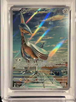 2024 POKEMON SSP EN-SURGING SPARKS ILLUSTRATION RARE #209 SKARMORY PSA 10 - Image 2