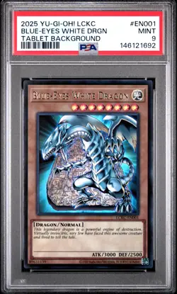 2025 YU-GI-OH! LCKC-LEGEND COLL KAIBA MEGA PACK BLUE-EYES WHITE DRAGON PSA 9 - Image 1
