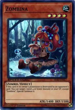 Yugioh! LP Zombina - SBAD-EN017 - Super Rare - 1st Edition Lightly Played, Engli - Image 1