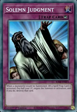 Solemn Judgment - Collector's Rare 1st Edition RA02-EN075 - NM - YuGiOh - Image 1