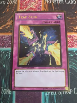 Yu-Gi-Oh! TCG Trap Stun GLD4-EN050 Gold Rare Limited Near Mint - Image 1