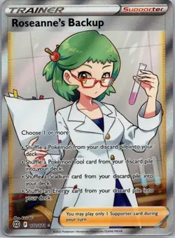 Pokemon TCG Roseanne's Backup 172/172 Brilliant Stars Full Art Trainer NM - Image 1