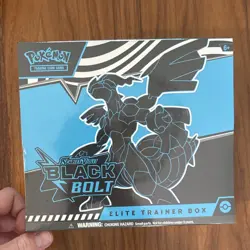 Pokemon Scarlet & Violet Black Bolt Elite Trainer Box 65 Sleeves 45 Energy Cards - Image 1