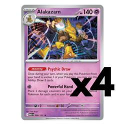 4x Alakazam - 056/132 - ME01: Mega Evolution (MEG) Pokemon Playset x4 - Image 1
