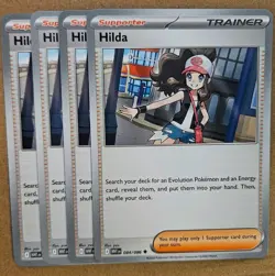 [4x Playset] Hilda 084/086 Sv: White Flare Pokemon TCG - Image 1