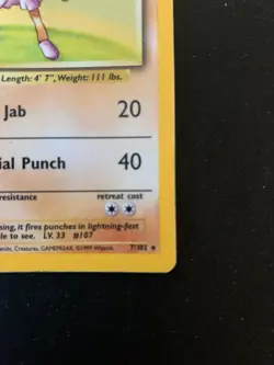 Hitmonchan Holo 6/102 Pokemon Card Rare Base Set WOTC 1999 - Image 5