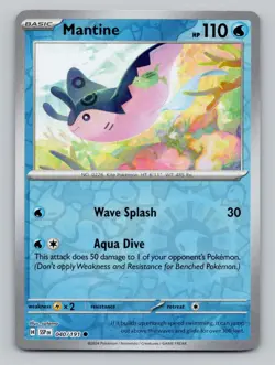 Reverse Holo Mantine 040/191 Common Surging Sparks Pokemon - Image 1