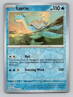 Reverse Holo Lapras 045/197 Uncommon Obsidian Flames Pokemon - Image 1