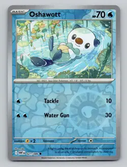 Reverse Holo Oshawott 021/086 Common White Flare Pokemon - Image 1